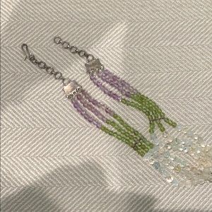 Precious stone bead chocker necklace
